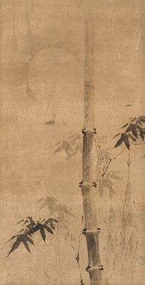 Lot 765 - A PAINTING OF BAMBOO AND MOON, ATTRIBUTED TO KANO TAN'YŪ