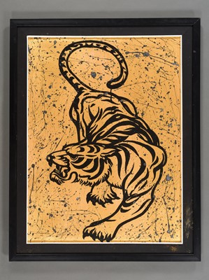 Lot 1088 - ‘CROUCHING TIGER’ BY SOPHANNARITH (BORN 1960)