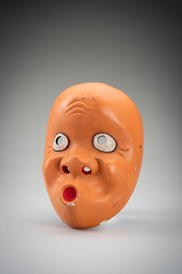 A LACQUERED WOOD MASK OF HYOTTOKO