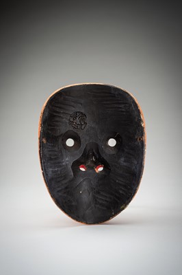 A LACQUERED WOOD MASK OF HYOTTOKO