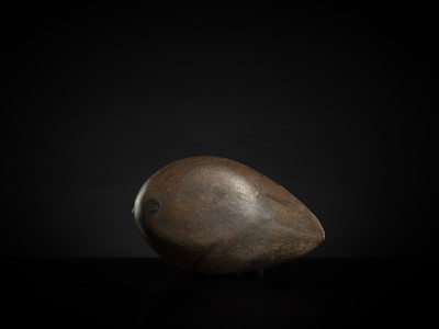 Lot 129 - A CERAMIC STIRRUP-SPOUT VESSEL IN THE FORM OF A DUCK, MOCHE CULTURE