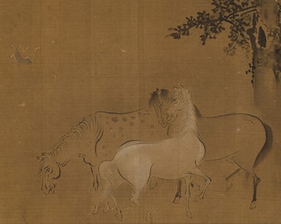 Lot 505 - ‘THREE HORSES’, EARLY QING DYNASTY