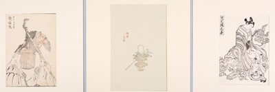 A GROUP OF THREE WOODBLOCK PRINTS