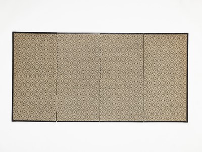 Lot 272 - A FINE FOUR-PANEL FOLDING SCREEN DEPICTING WARRIORS AND SAMURAI