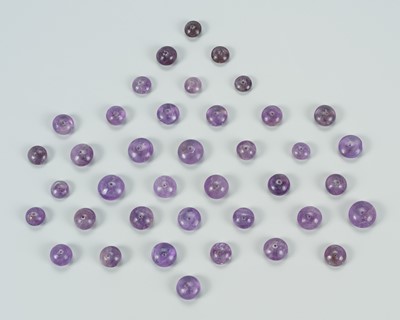 Lot 1116 - A LOT WITH 39 PYU AMETHYST BEADS, 7TH-9TH CENTURY