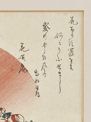 Lot 291 - KATSUSHIKA HOKUSAI: A SURIMONO OF CHERRY BLOSSOMS