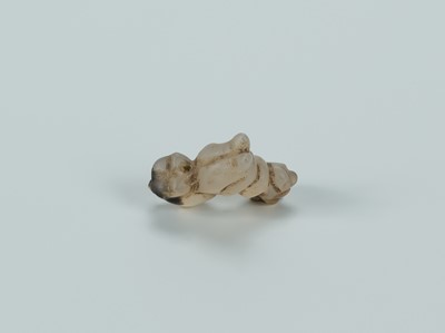 Lot 1393 - A BACTRIAN AGATE AMULET OF A LION, c. 2500 YEARS OLD