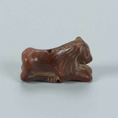 Lot 1407 - A BACTRIAN STONE ‘LION’ AMULET, c. 2500 YEARS OLD