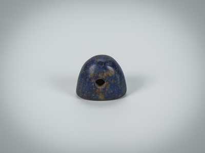 Lot 1343 - A BACTRIAN LAPIS LAZULI INTAGLIO SEAL WITH A PORTRAIT, c. 2ND CENTURY BC