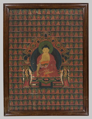 Lot 302 - A THANGKA OF AKSHOBHYA, TIBET, 17TH-18TH CENTURY