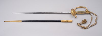 Lot 169 - A GILT METAL ‘PAULOWNIA’ SMALL-SWORD FOR THE WESTERN MARKET