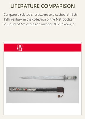 Lot 8 - AN IRON AND SILVER REPOUSSÉ CEREMONIAL SWORD AND SCABBARD