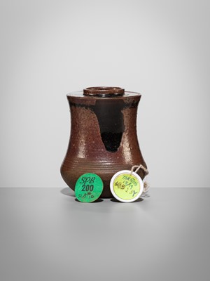 Lot 179 - A TAKATORI BROWN-GLAZED CHAIRE (TEA CADDY)