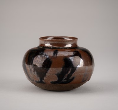 Lot 1937 - A TAIKAI SETO WARE GLAZED CHAIRE (TEA CADDY)