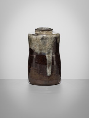 Lot 167 - A TAKATORI CEDAR-BROWN AND IVORY-GLAZED CHAIRE (TEA CADDY)