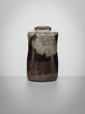 Lot 167 - A TAKATORI CEDAR-BROWN AND IVORY-GLAZED CHAIRE (TEA CADDY)