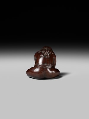 Lot 233 - KOZAN: A FINE WOOD NETSUKE OF KINTARO