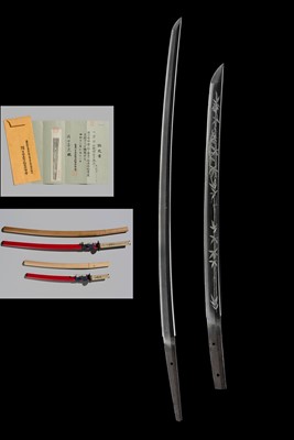 Lot 118 - YAMASHIRO SHIMOSAKA AND NAGAMITSU: A DAISHO OF A KATANA AND WAKIZASHI, WITH NBTHK TOKUBETSU KICHO CERTIFICATE