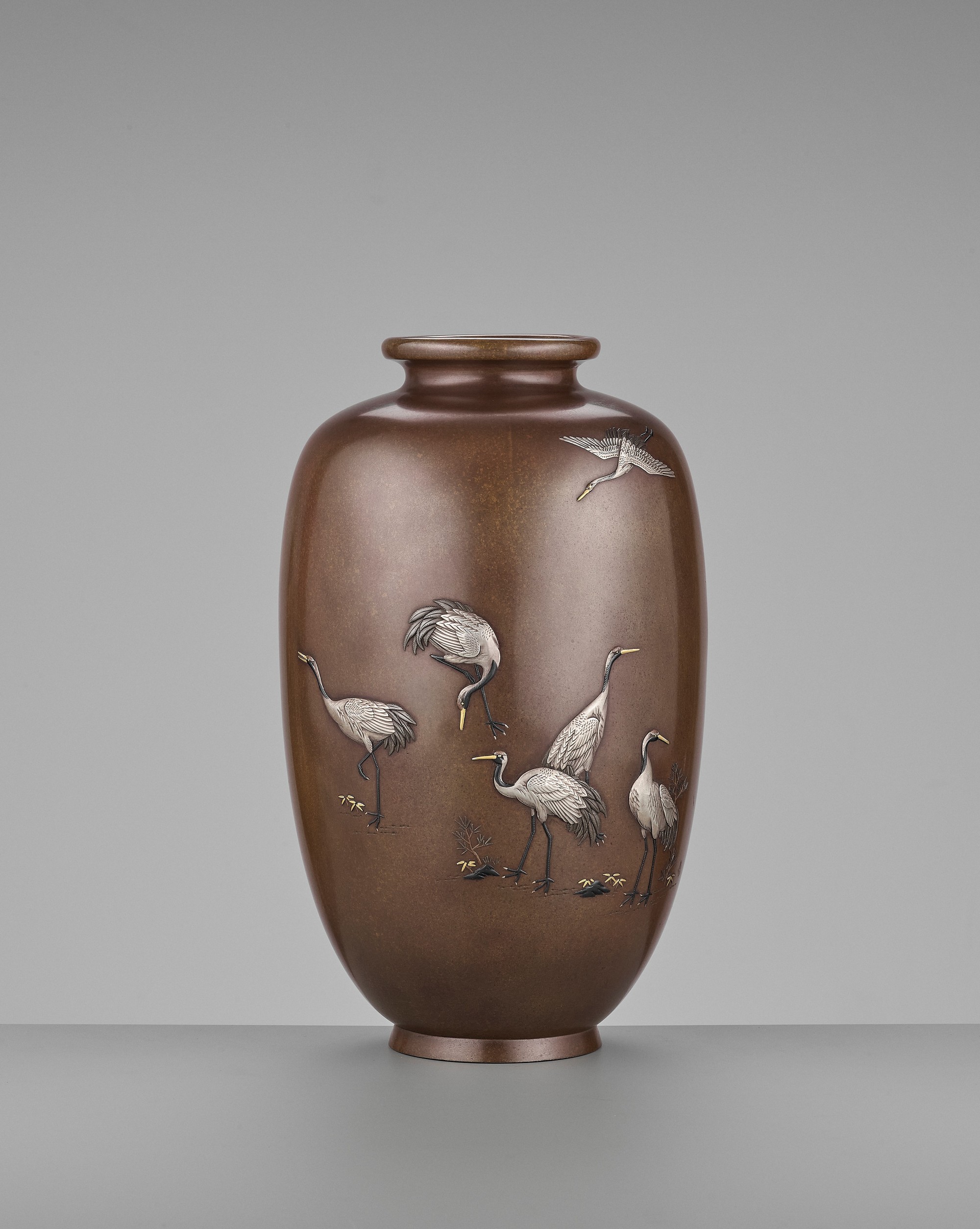 五十鈴工業リール　BC620CCC VINTAGE Made in Japan Lot 12 - YAMAMOTO KOKEN: A FINE INLAID BRONZE VASE