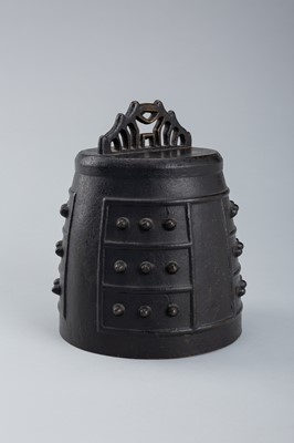 Lot 1583 - A BRONZE TEMPLE BELL (ZHONG), QING DYNASTY