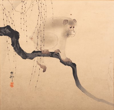 Lot 834 - OHARA KOSON: MONKEY ON A TREE BRANCH