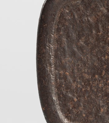Lot 619 - JIROTARO NAOKATSU: AN IRON NOBUIE-STYLE TSUBA DEPICTING DRAGONFLIES