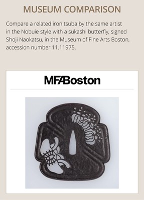 Lot 619 - JIROTARO NAOKATSU: AN IRON NOBUIE-STYLE TSUBA DEPICTING DRAGONFLIES