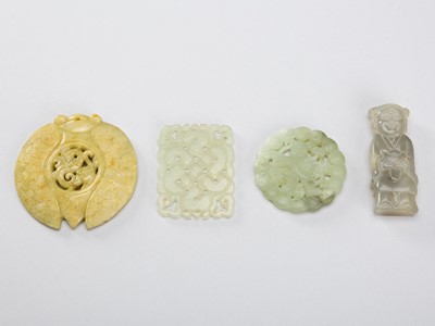 Lot 1787 - A LOT WITH FOUR ‘JADE IMITATION’ CARVINGS