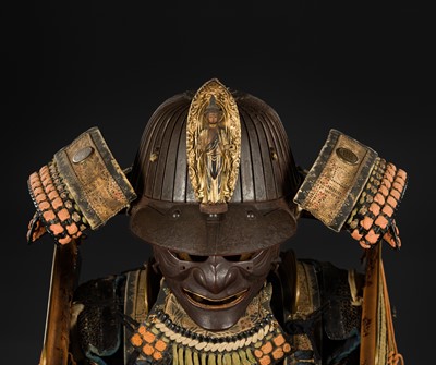 Lot 166 - AN O-YOROI (‘GREAT ARMOR’) WITH A SUJIBACHI KABUTO BY MYOCHIN MUNETOMO