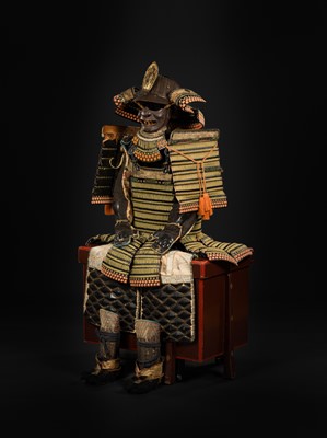 Lot 166 - AN O-YOROI (‘GREAT ARMOR’) WITH A SUJIBACHI KABUTO BY MYOCHIN MUNETOMO