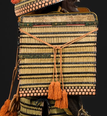 Lot 166 - AN O-YOROI (‘GREAT ARMOR’) WITH A SUJIBACHI KABUTO BY MYOCHIN MUNETOMO