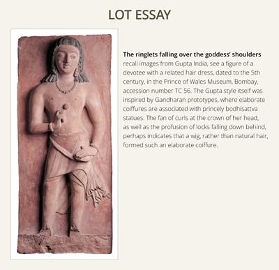 Lot 186 - A RARE TERRACOTTA FIGURE OF A FEMALE DEITY, ANCIENT REGION OF HUND