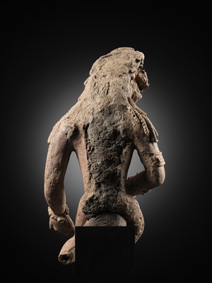 Lot 186 - A RARE TERRACOTTA FIGURE OF A FEMALE DEITY, ANCIENT REGION OF HUND