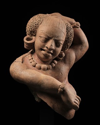 Lot 190 - A TERRACOTTA FIGURE OF DANCING SHIVA, GUPTA PERIOD