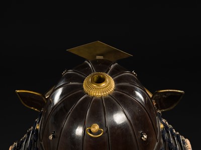 Lot 164 - A SUIT OF ARMOR (YOROI) WITH A SUJIBACHI KABUTO WITH A HISHIMON MAEDATE