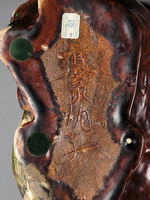 Lot 537 - A SANCAI GLAZED POTTERY ‘LION’ PILLOW, LIAO TO JIN DYNASTY