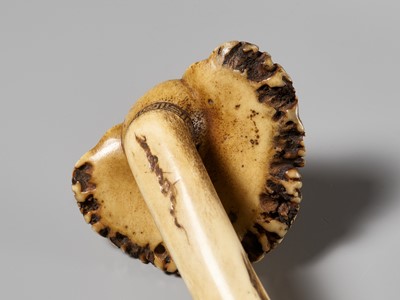 Lot 61 - OZAKI KOKUSAI: A SUPERB ANTLER NYOI SCEPTER