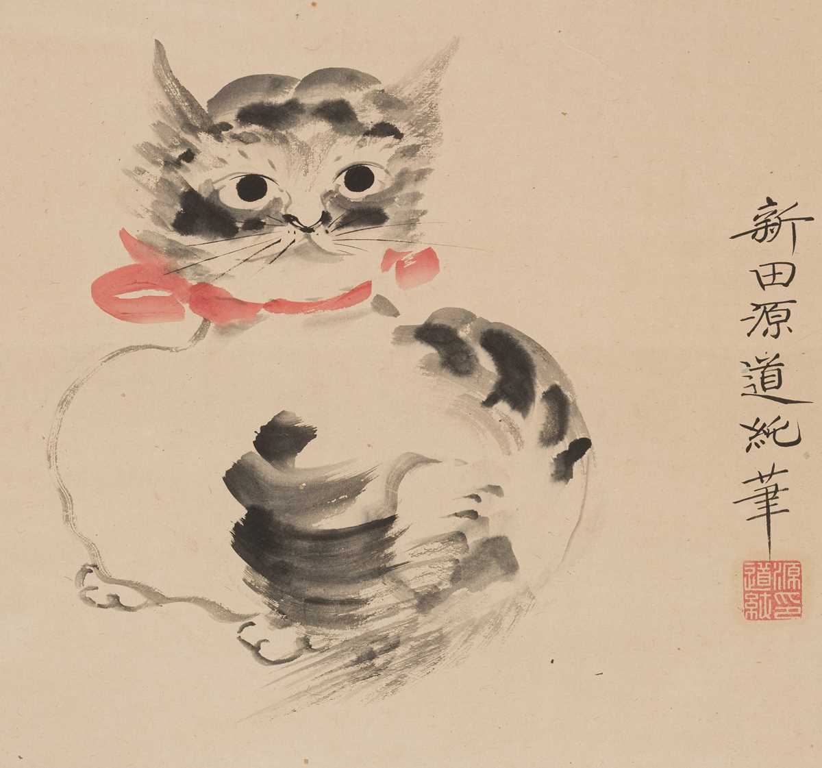 MICHIZUMI IWAMATSU (1798-1854): A FINE PAINTING OF A NITTA CAT