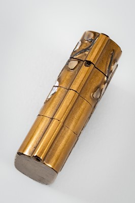 Lot 1423 - A RINPA-STYLE THREE-CASE LACQUER INRO WITH CHERRY BLOSSOMS