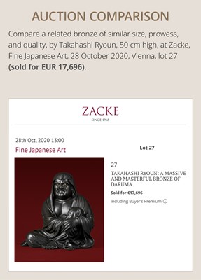 Lot 4 - HISAMICHI: A MASSIVE AND SUPERB BRONZE GROUP OF THE TENGU KING SOJOBO WATCHING OVER HIS SUBJECTS