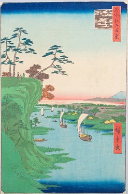 UTAGAWA HIROSHIGE: VIEW OF KONODAI AND THE TONE RIVER