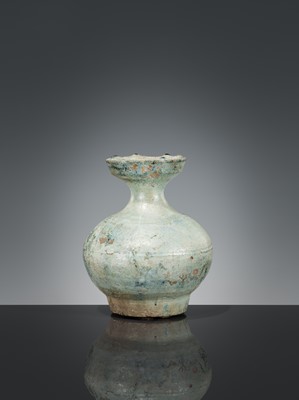 Lot 204 - A GREEN-GLAZED POTTERY JAR, HAN DYNASTY