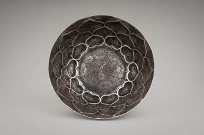 Lot 773 - A FINE SILVER ‘LOTUS’ BOWL, TANG DYNASTY STYLE