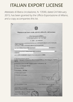 Lot 261 - A LARGE SANDSTONE FIGURE OF UMA, MEKONG DELTA, LATE 12TH CENTURY