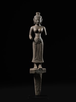Lot 261 - A LARGE SANDSTONE FIGURE OF UMA, MEKONG DELTA, LATE 12TH CENTURY