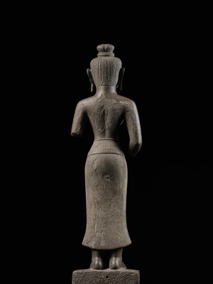 Lot 261 - A LARGE SANDSTONE FIGURE OF UMA, MEKONG DELTA, LATE 12TH CENTURY