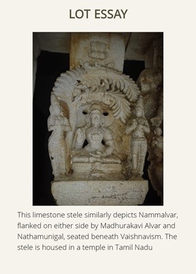 Lot 285 - AN EXTREMELY RARE COPPER ALLOY ICON OF NAMMALVAR, 16TH CENTURY