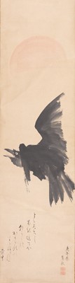 Lot 776 - A HANGING SCROLL PAINTING OF A CROW, AFTER YOSHIMURA KOKEI, c.1920s