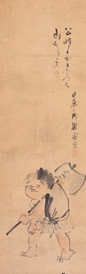 A SCROLL PAINTING OF KINTARO, AFTER YOSA BUSON