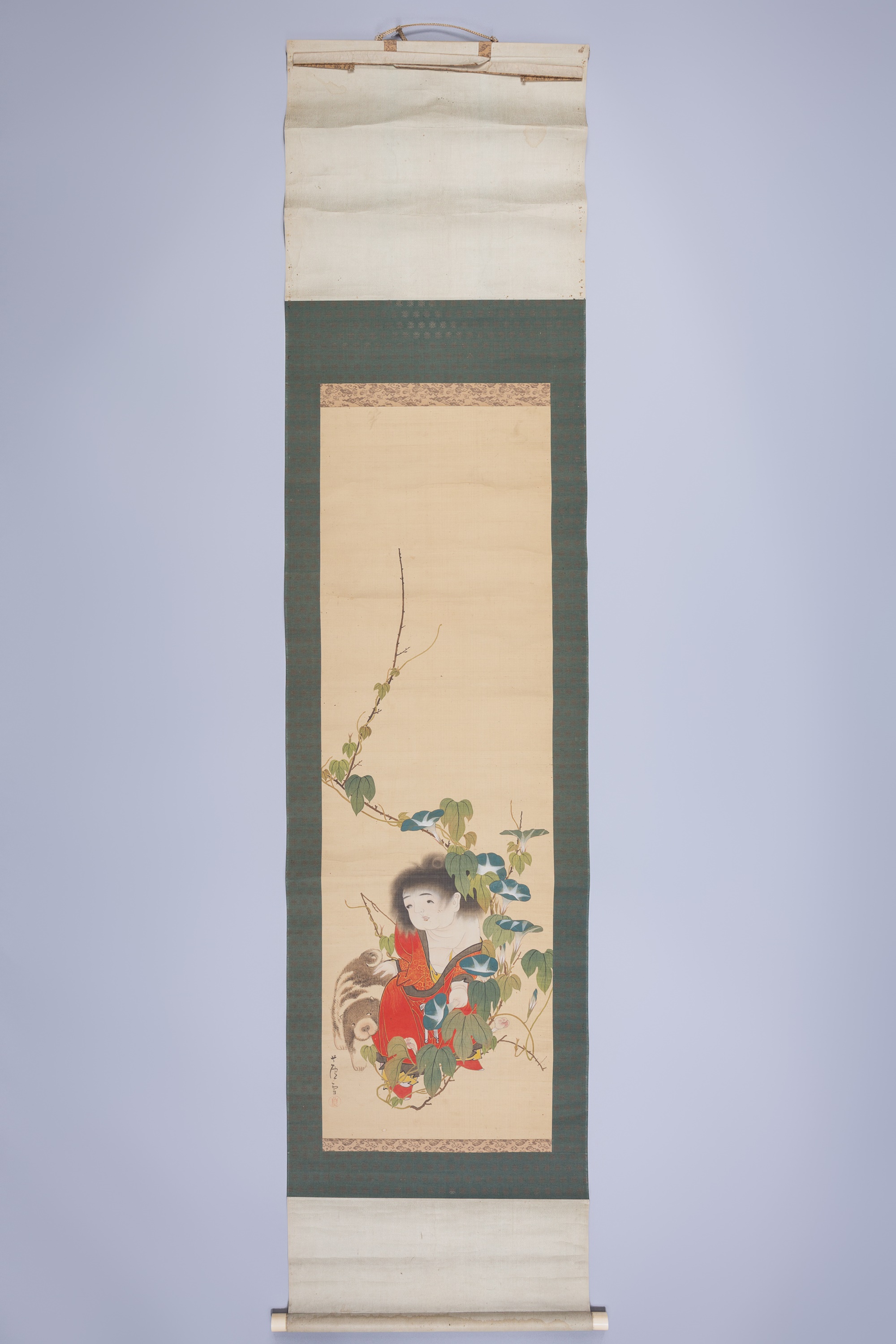 Lot 806 - A FINE SCROLL PAINTING OF A KARAKO, AFTER